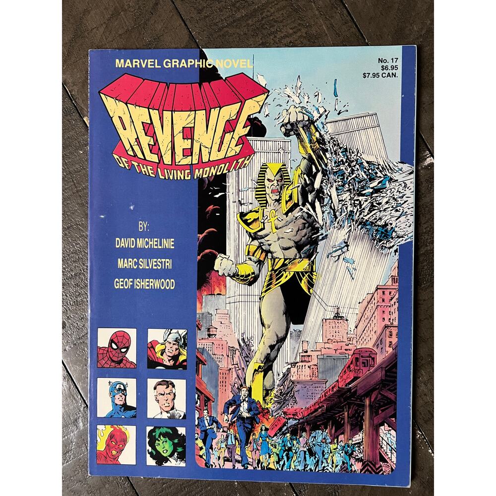 VINTAGE 1985 Marvel "REVENGE OF THE LIVING MONOLITH" graphic novel #17 - NM